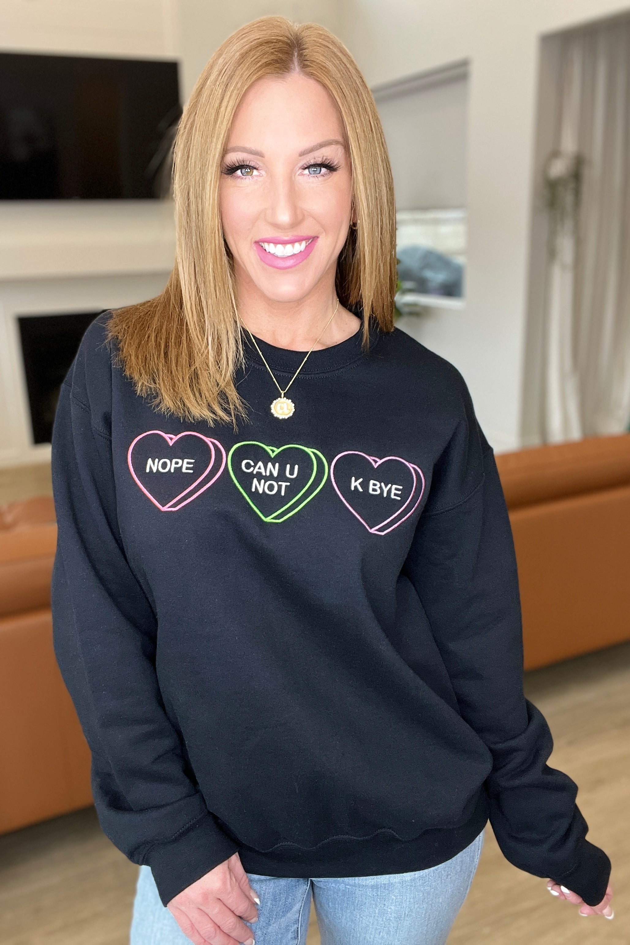 PREORDER: Snarky Valentine Embroidered Sweatshirt