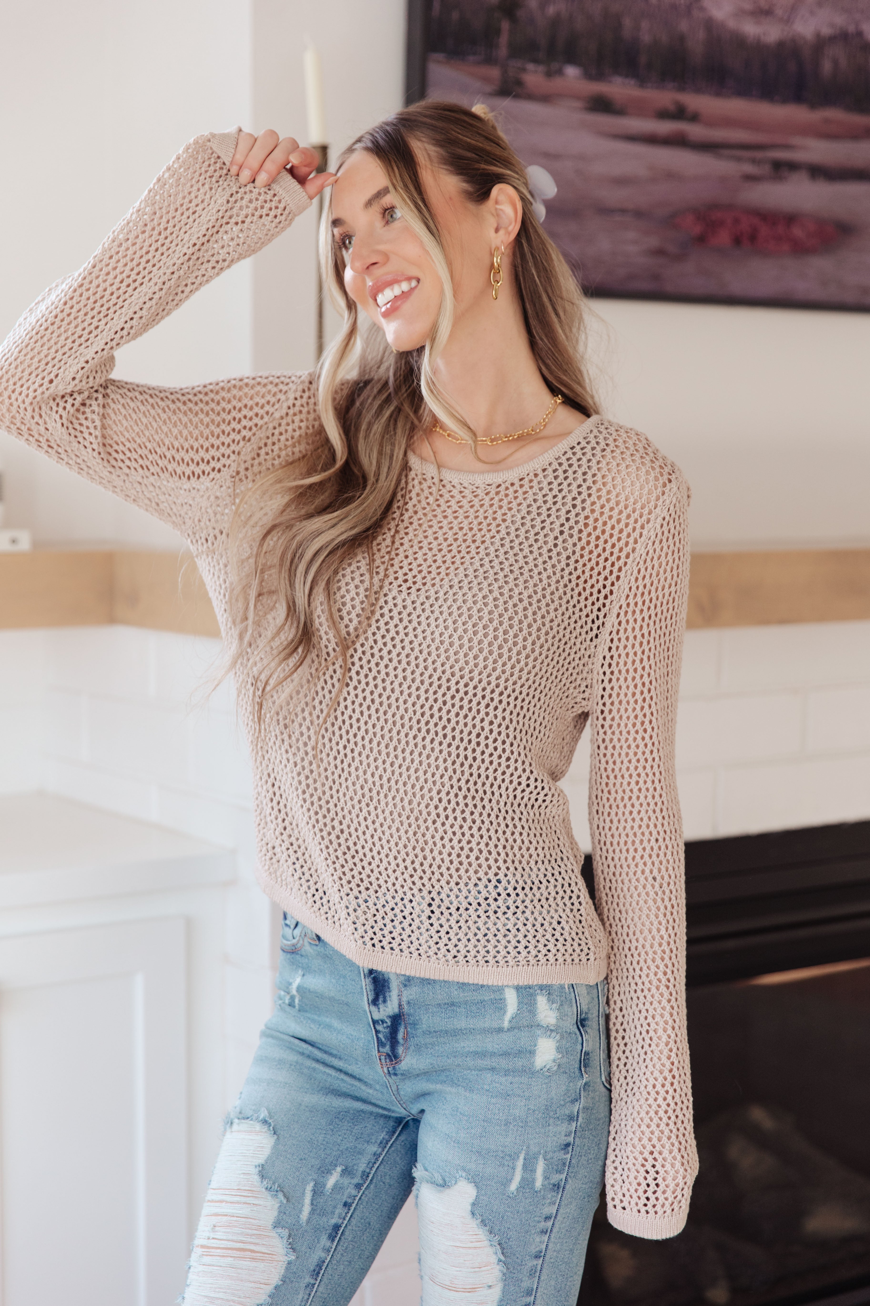 Calming Down Loose Knit Top