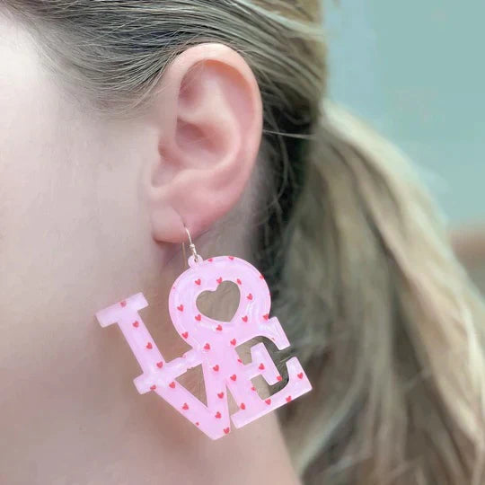 PREORDER: Mini Heart Love Dangle Earrings