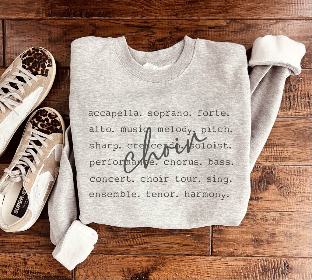 PREORDER: Choir Words Sweatshirt in Two Colors