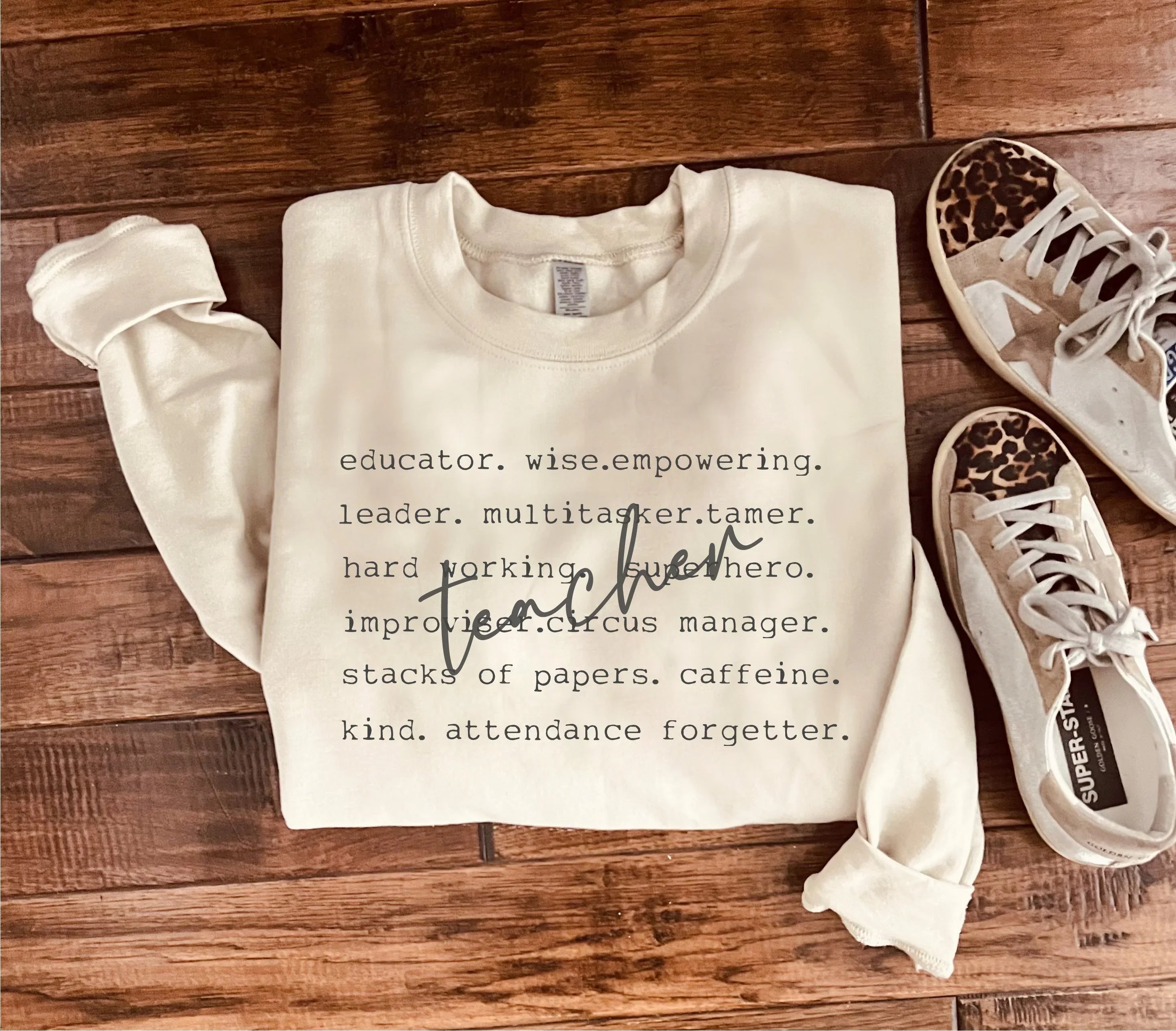 PREORDER: Teacher Words Sweatshirt in Two Colors